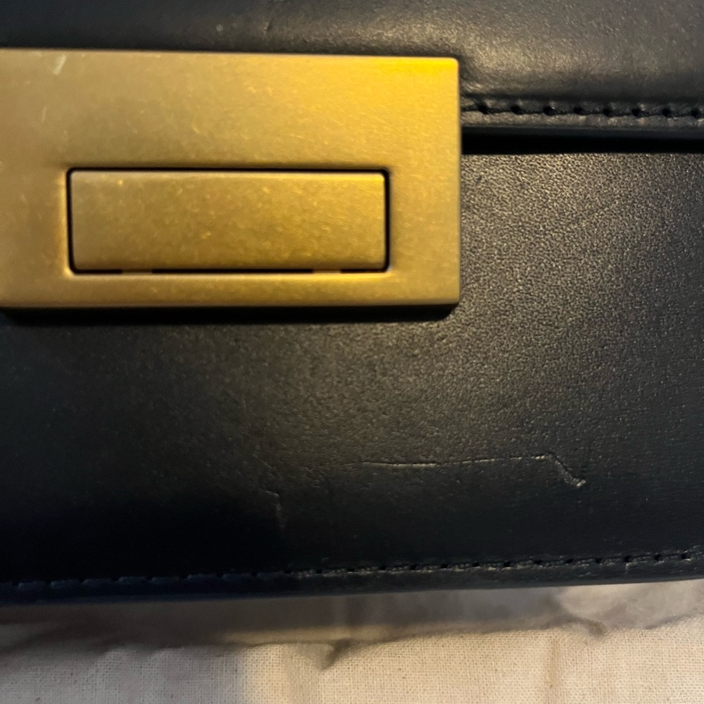 Loeffler Randall Black Crossbody Bag with Gold Accent - Picture 6 of 7